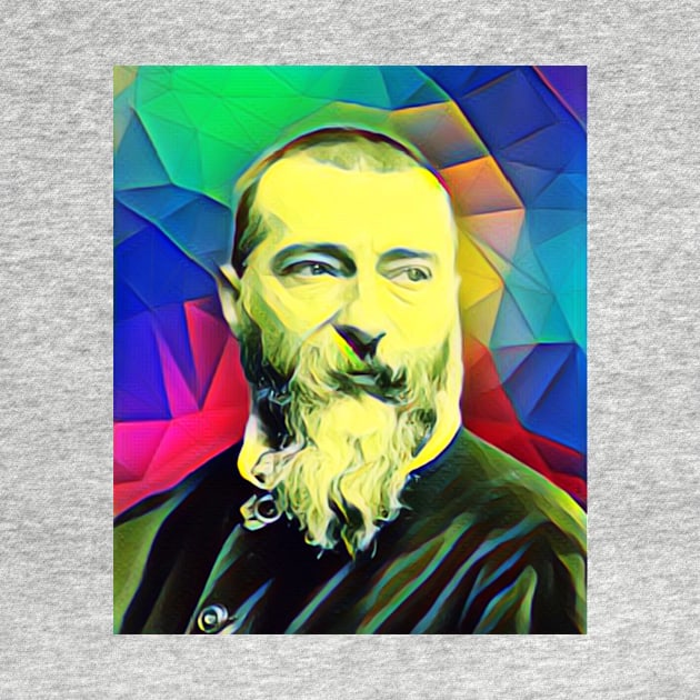 Jean-Baptiste Alphonse Karr Colourful Portrait | Jean-Baptiste Alphonse Karr Artwork 7 by JustLit